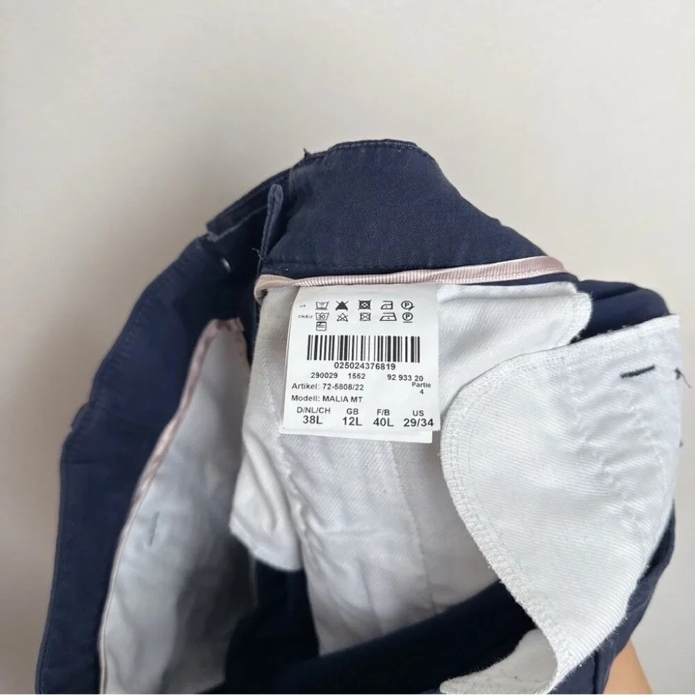 BRAX Womens 29 Malia Mt Zip Navy Pant - Picture 9 of 14